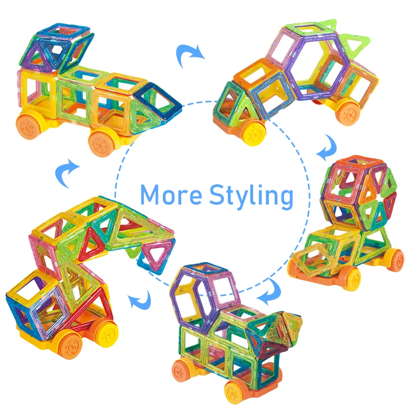64-184Pcs Kids Magnetic Building Blocks Mini Size Magnet Toys for Boys Construction Set STEM Toy for Children Girls 64-184Pcs Kids Magnetic Building Blocks Mini Size Magnet Toys for Boys Construction Set STEM Toy for Children Girls