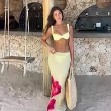 3-Piece Bikini Set – Sexy Swimsuit with Long Cover-Up for Women - Image 2